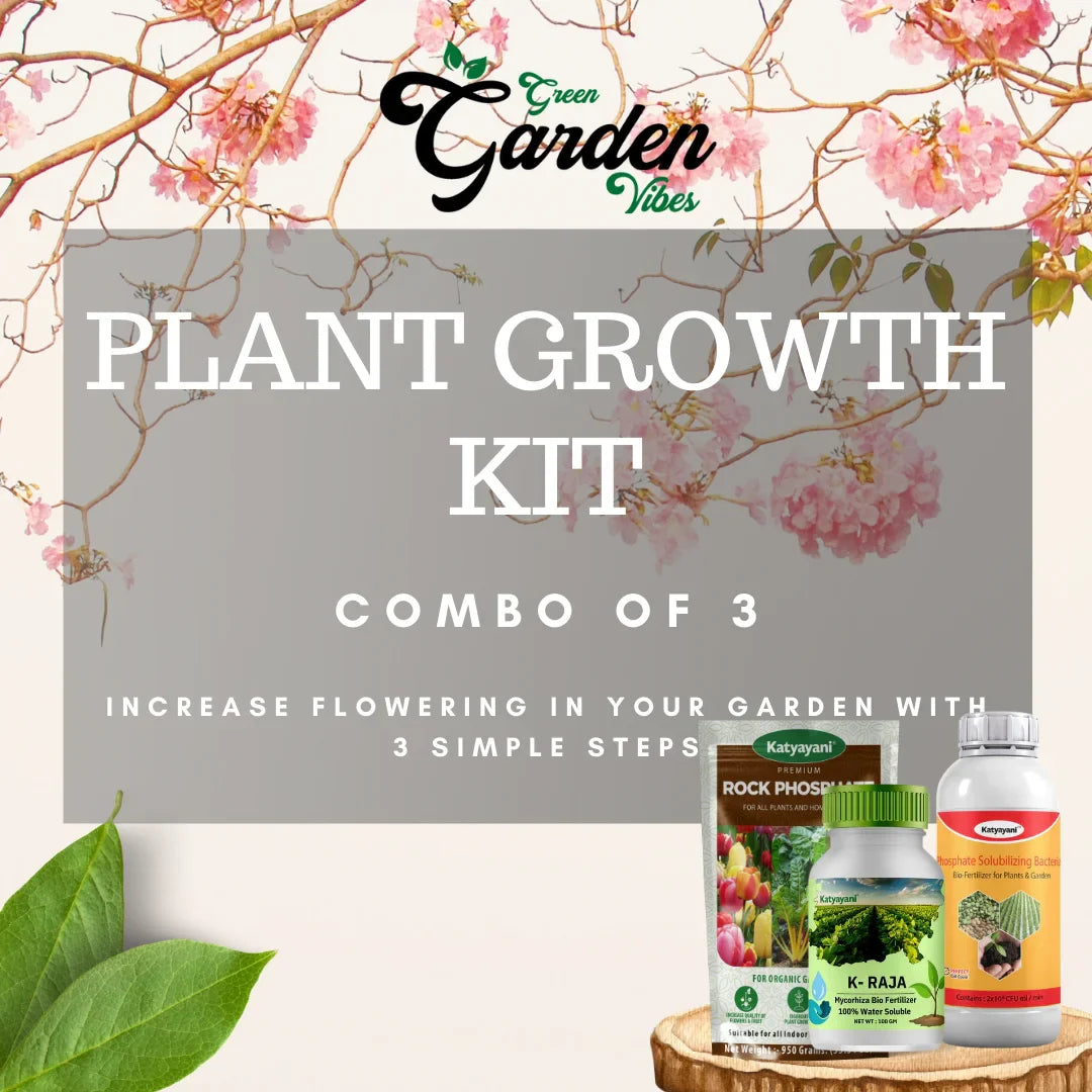 Gardening Plant Growth kit (Rock Phosphate)950 GM (Phosphate solubilising bacteria) 1L,(K-raja)100 GM