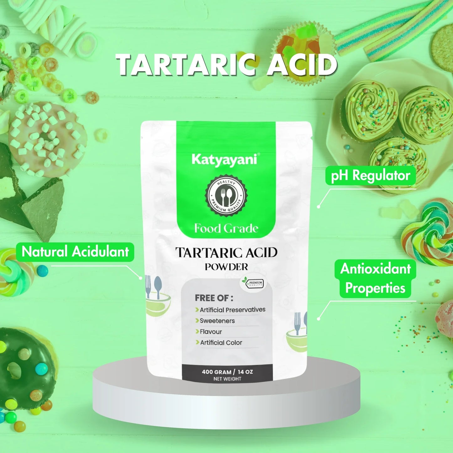 Tartaric Acid 400gm (14 oz)