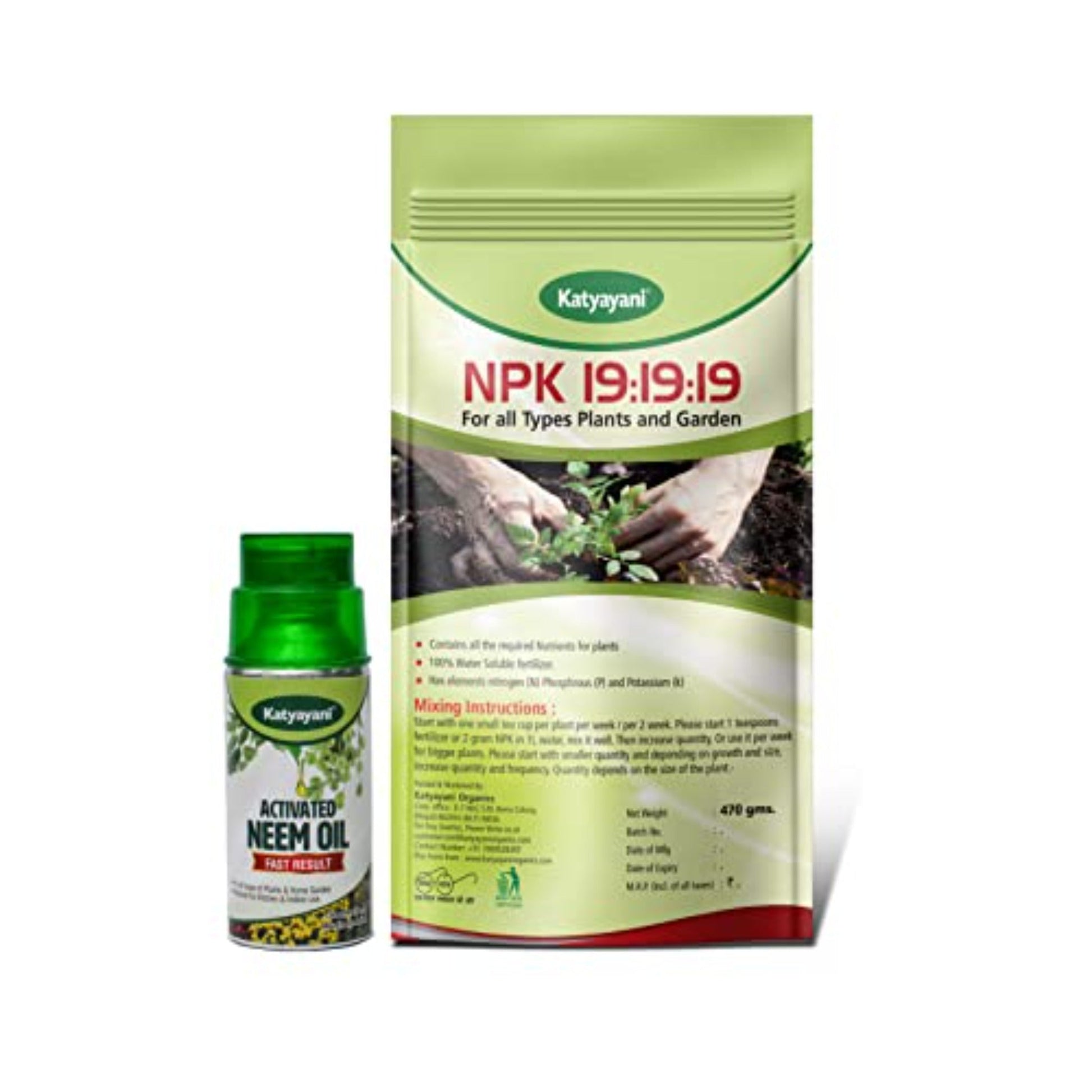 Katyayani NPK 19 19 19 Plant Food Fertilizer with Booster for Plants & Home Garden