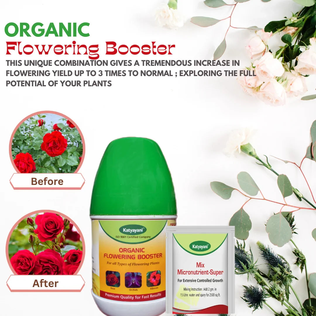 Flowering boooster kit (Sea Weed Extract) 250ML,(Bio NPK Consortiaa) 1 KG,(Flower Booster)250 ML