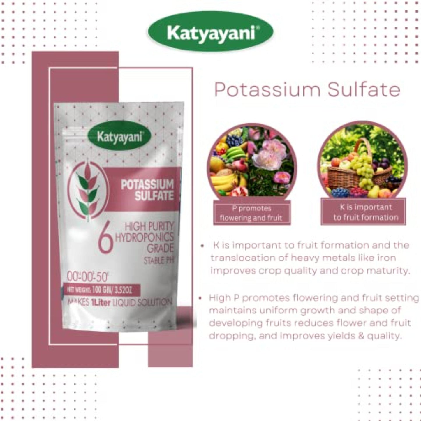 Hydroponic Grade Potassium Sulfate Nutrient 6