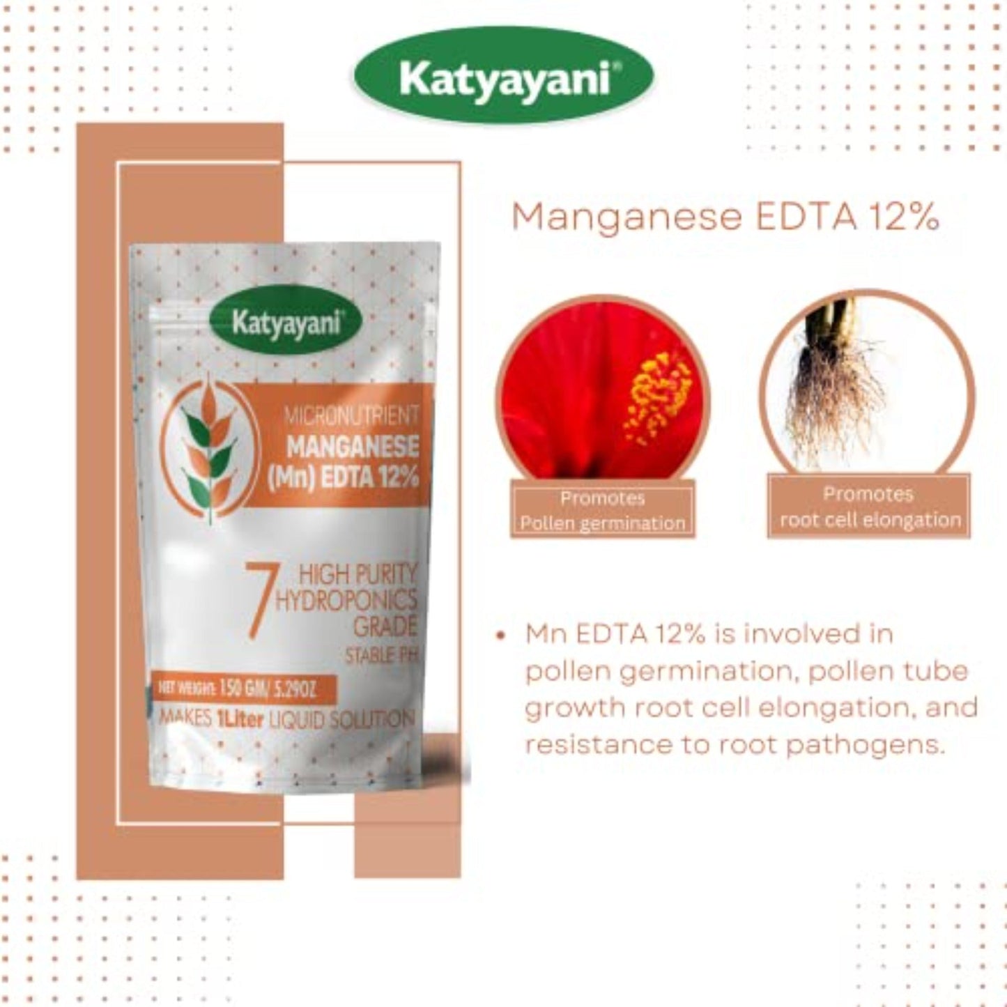 Manganese EDTA 12% (Pack of 3 (150g x 3))